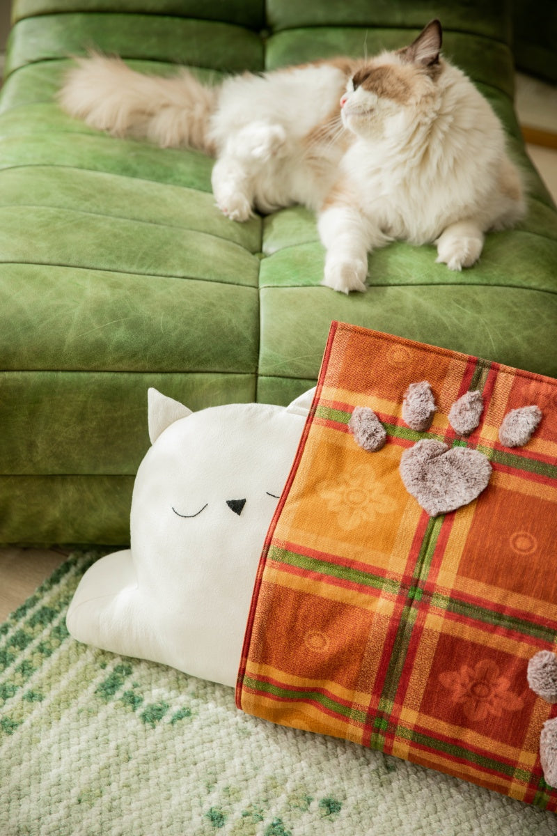 Hidden Kitten Plush Cushion - Multifunctional, Cozy Cushion with