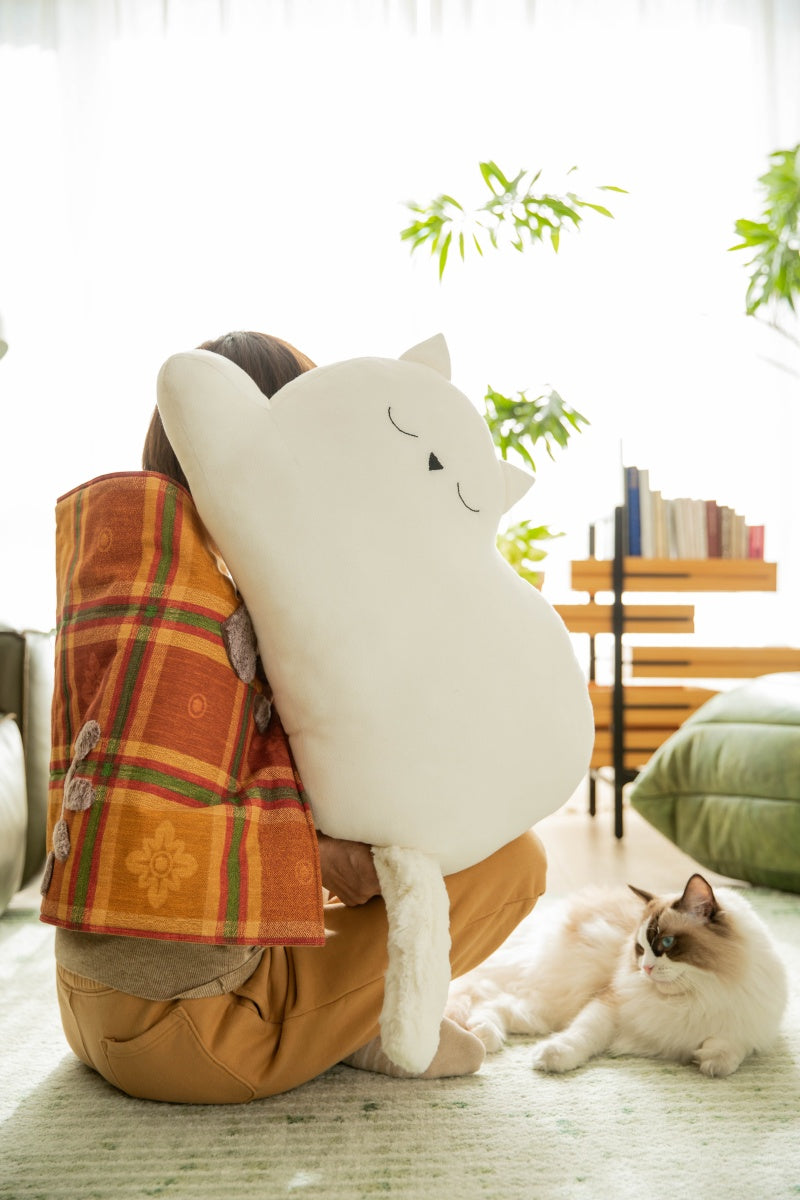 Hidden Kitten Plush Cushion - Multifunctional, Cozy Cushion with